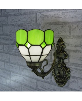 Mediterranean single head double head wall lamp bedroom bedside lamp living room background wall indoor personalized corridor balcony wall lamp