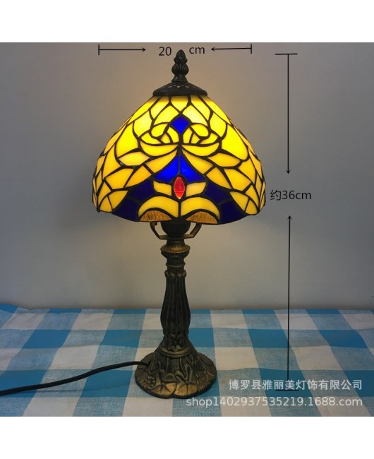 Chinese style living room, bedroom, bedside lamp, villa glass, Chinese style children's desk lamp, LED new Chinese style creative desk lamp