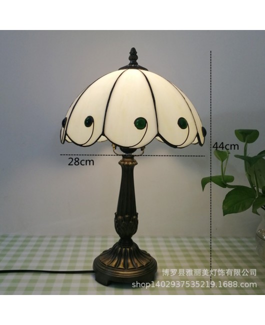 Colorful glass lighting, rural rose desk lamp, living room bedroom bedside lamp, warm desk lamp manufacturer wholesale