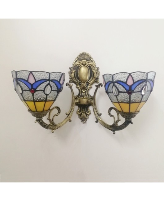 American Mediterranean mirror cabinet lamp, bathroom vanity, makeup mirror, European style three headed Vanni wall lamp, mirror headlight