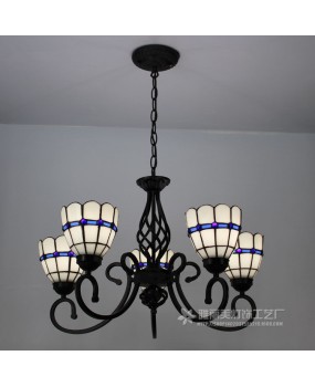 Supply glass lighting fixtures, wrought iron Tiffany living room lights, LED pendant lights, European style pendant lights, bedroom lights, energy-saving lamps