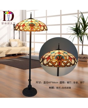 Foreign trade export lighting wholesale Tiffany Baroque European style lobby club hotel engineering floor lamp promotion