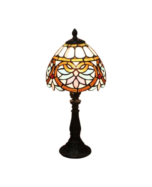 Baohua Tiffany Colored Glass Lighting Mediterranean Lighting Bedroom Bar Restaurant Coffee Shop Desk Lamp Available in Multiple Varieties