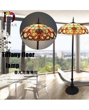 Foreign trade export lighting wholesale Tiffany Baroque European style lobby club hotel engineering floor lamp promotion