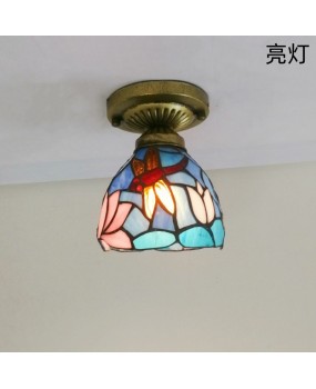 Foreign trade lighting wholesale Tiffany colored glass LED corridor ceiling lights, entrance balcony corridor lights, free shipping