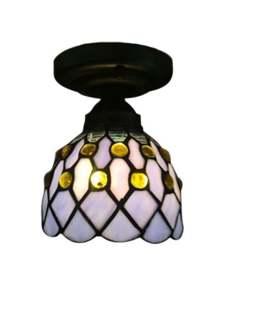 Baohua Tiffany Glass Lighting Ceiling Light Bedroom Balcony Corridor Entrance Corridor Bathroom European Special Offer