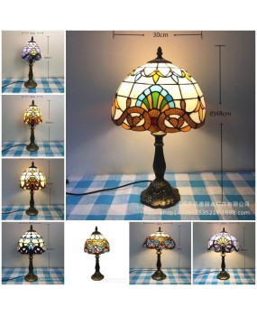 Tiffany Bohemian Student Eye Protection Desk Lamp Bedroom Bedhead Study Light Fixture