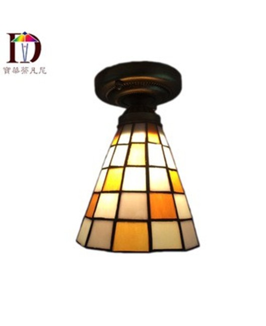 Baohua Tiffany Glass Lighting Ceiling Light Bedroom Balcony Corridor Entrance Corridor Bathroom European Special Offer