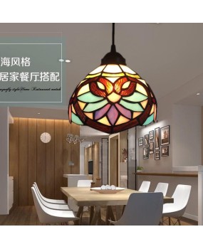 Wholesale of lighting fixtures, European restaurants, hotels, colored glass LED hanging lights, special promotions, Tiffany Creative pendant lights