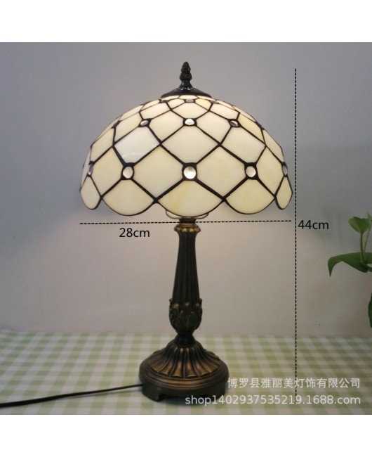 Colorful glass lighting, rural rose desk lamp, living room bedroom bedside lamp, warm desk lamp manufacturer wholesale