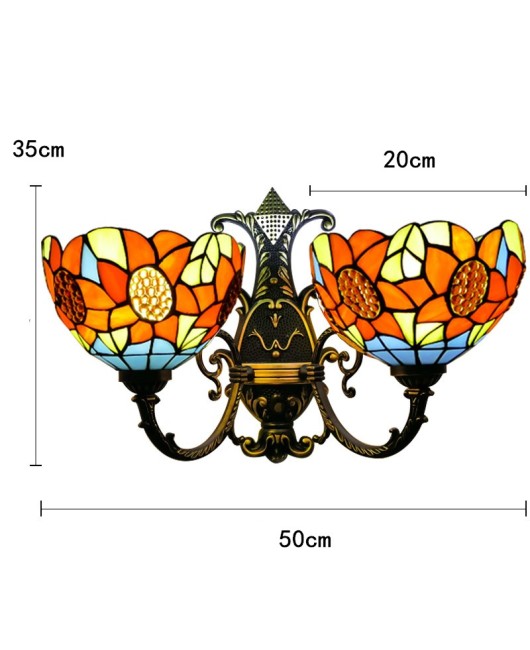 Manufacturer wholesale natural agate stone wall lamp Tiffany retro living room bar villa classical wall lamp special price