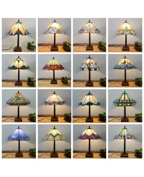 European retro desk lamp, bedroom bedside, living room, study, American countryside, creative glass art decoration, night light fixture