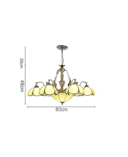 Baohua Tiffany European style countryside creative living room, bedroom, dining room, hallway, chandelier, club, coffee pipe shop, retro style hanging