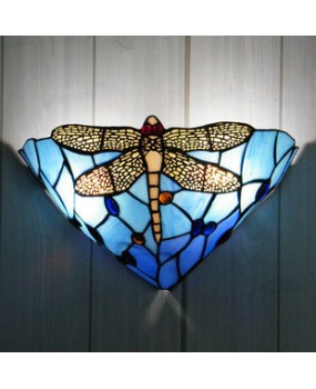 Wall lamp wholesale Tiffany retro glass wall lamp dropshipping wall mounted TV background wall lamp dragonfly lamp