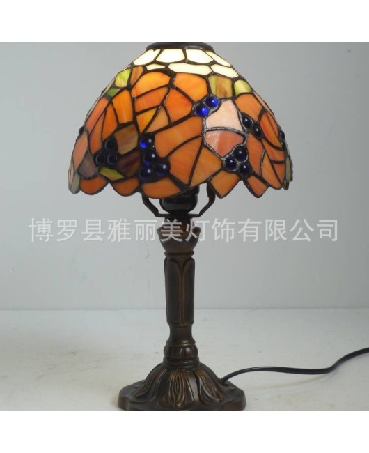 Chinese style living room, bedroom, bedside lamp, villa glass, Chinese style children's desk lamp, LED new Chinese style creative desk lamp