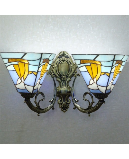 Colorful glass lighting fixtures, simple European modern Mediterranean lighting fixtures, bedroom headboard, dining room, bathroom wall lights wholesale