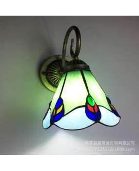 Baohua Tiffany Modern Simple Color Wall Light Bedroom Bedlight Corridor European Living Room Background Wall Light Fixture