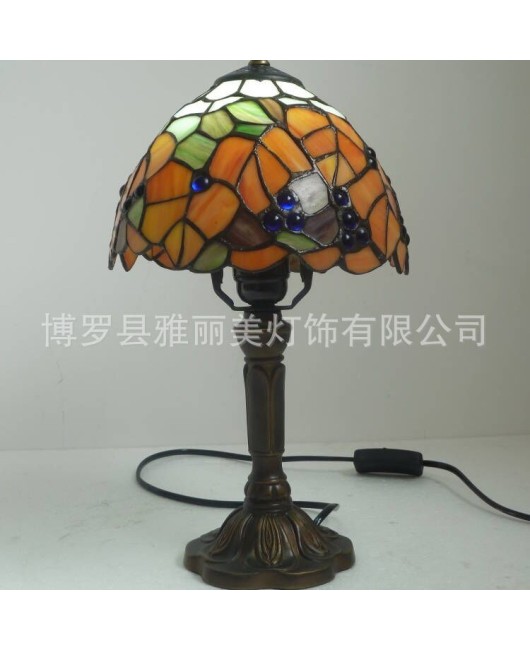 Chinese style living room, bedroom, bedside lamp, villa glass, Chinese style children's desk lamp, LED new Chinese style creative desk lamp