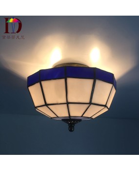 Tiffany colored glass corridor entrance balcony hotel project modern and simple LED ceiling light dropshipping