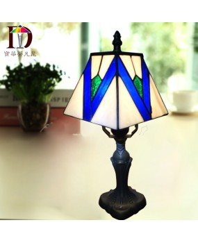 Tiffany Lighting Glass Fixtures Bedroom LED Desk Lamp Eye Protection Mediterranean Creative Cute Nightlight Hot Selling