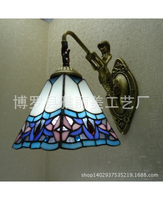 Colorful glass lighting, beautiful European style living room, bedroom, children's room, hotel bed, headlight, mirror, headlight manufacturer wholesale