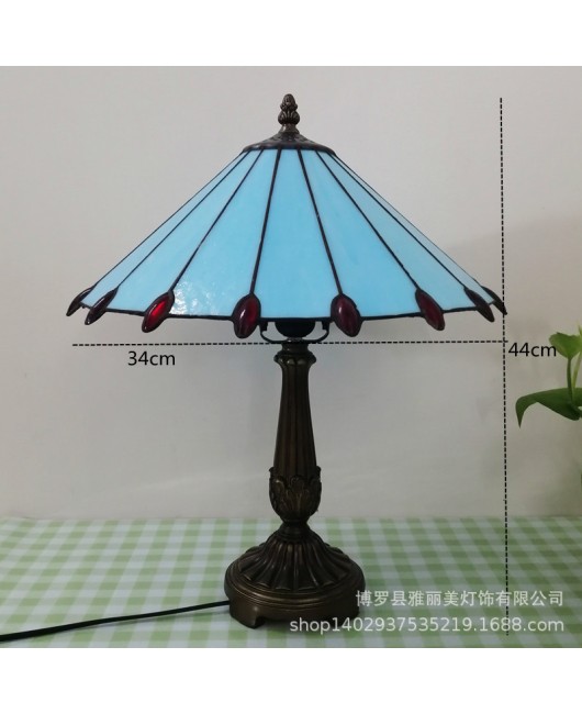 Colorful glass lighting, rural rose desk lamp, living room bedroom bedside lamp, warm desk lamp manufacturer wholesale