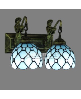 Manufacturer wholesale colored glass lamps Tiffany lighting Mediterranean beads blue minimalist wall lamp mirror headlights