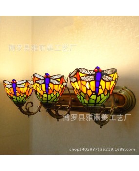 60cm Tiffany wall lamp dragonfly countryside style children's room hotel bathroom mirror headlight manufacturer wholesale