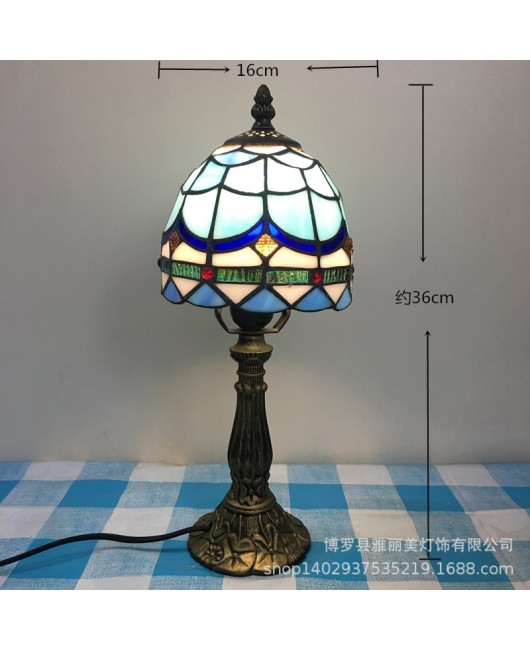 Baohua Tiffany Lamp Manufacturer Simple and Creative LED Mediterranean Lighting Hotel Children's Room Bedhead and Bedroom Desk Lamp