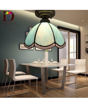 Lighting manufacturers wholesale Tiffany LED living room simple flower shaped ceiling lights supply simple and warm room lights