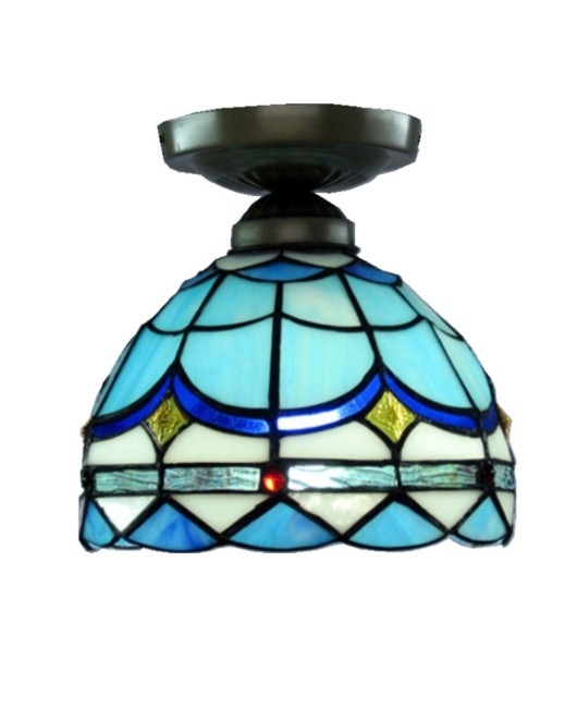 Mediterranean blue glass Tiffany lighting fixtures, hallway hallway entrance lights, modern LED small ceiling lights