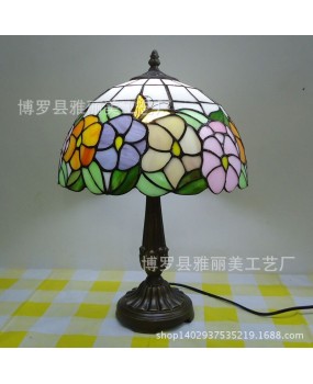 Colorful glass Tiffany lighting for living room, bedroom, dining room, bedside table lamp, table lamp, sunflower garden lamp factory