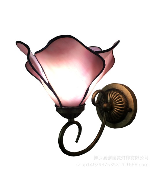 Baohua Tiffany Modern Simple Color Wall Light Bedroom Bedlight Corridor European Living Room Background Wall Light Fixture