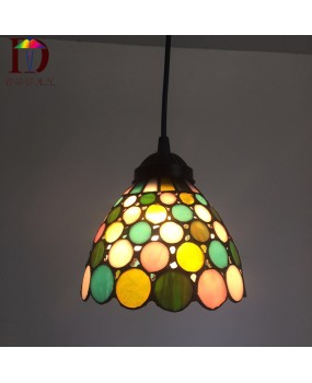 Foreign trade export lighting wholesale Tiffany colored glass LED hotel engineering restaurant lighting new promotion