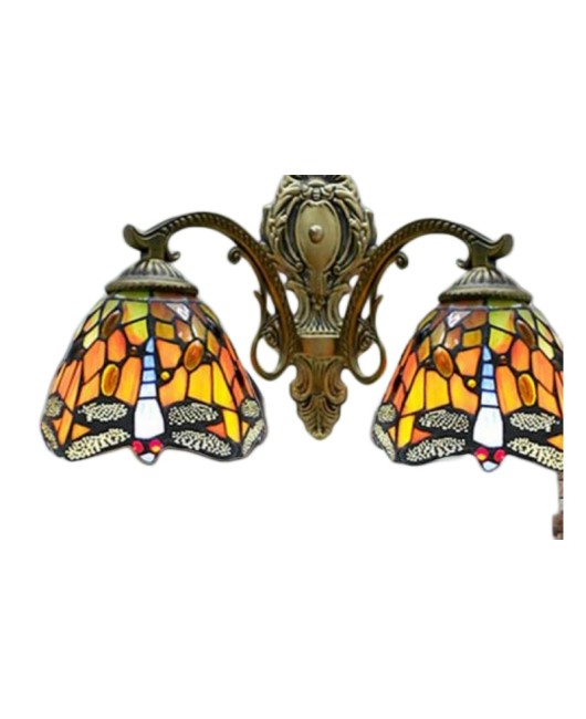 60cm Tiffany wall lamp dragonfly countryside style children's room hotel bathroom mirror headlight manufacturer wholesale