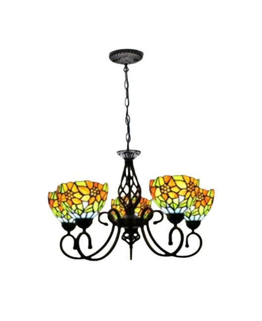 Discounted Home Chandelier Tiffany Lamp Countryside Living Room Bedroom Dining Room Hotel Room Chandelier Sunflower Chandelier