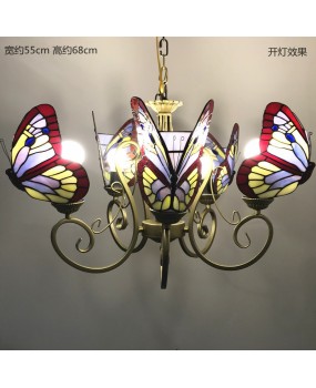 Colorful glass parrot art pendant lamp, living room, personalized corridor, corridor, hotel villa, hotel restaurant, decorative lighting fixtures