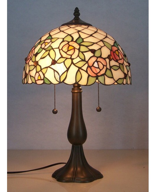 Colorful glass lighting, rural rose desk lamp, living room bedroom bedside lamp, warm desk lamp manufacturer wholesale