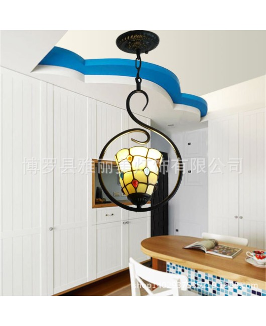 Lighting manufacturer direct sales Tiffany Hotel clubhouse engineering lamp, one piece dropshipping, hotel restaurant personalized pendant light, free shipping