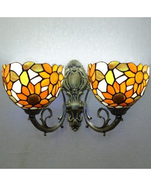 Special offer for dropshipping sunflowers, rural glass wall lamps, bedrooms, hotels, bathrooms, mirror headlights, manufacturer wholesale