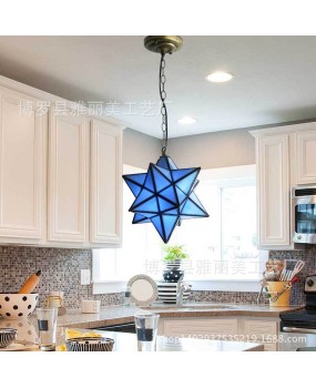 Supply foreign trade pentagram personalized creative lighting fixtures, one piece dropshipping star lighting LED restaurant bar pendant lights