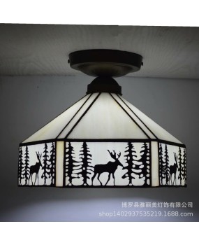 Wholesale of European retro corridor balcony ceiling lamps Tiffany European creative balcony ceiling lamps