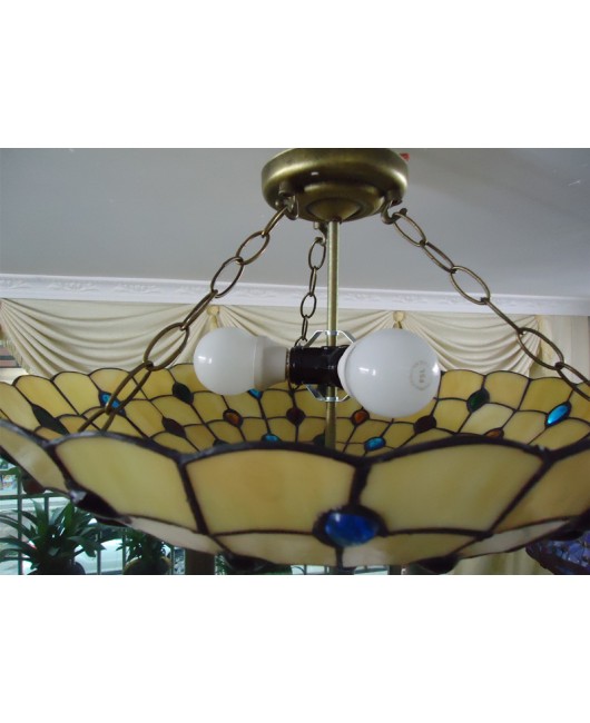 Colorful beads Tiffany LED ceiling light for living room, bedroom, study, hallway, entrance hall, garden, wholesale of ceiling lights