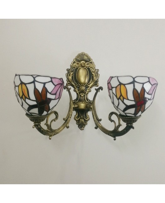 American Mediterranean mirror cabinet lamp, bathroom vanity, makeup mirror, European style three headed Vanni wall lamp, mirror headlight