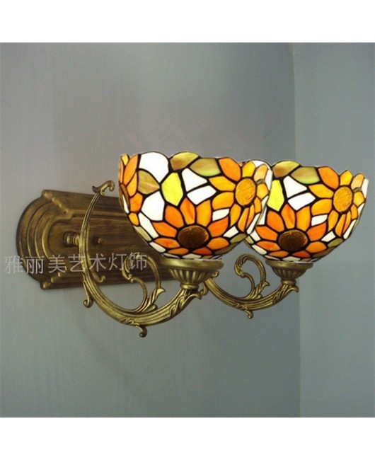 Special offer for dropshipping sunflowers, rural glass wall lamps, bedrooms, hotels, bathrooms, mirror headlights, manufacturer wholesale