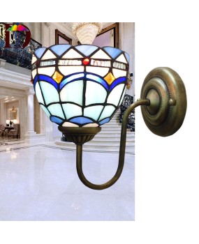 Foreign trade lighting wholesale Tiffany indoor living room bedroom corridor corridor Mediterranean style wall lamp hotel wall