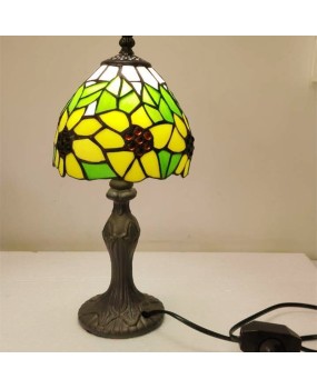 Wholesale Garden Tiffany Sunflower Small Desk Lamp Bar Study Bedroom Bedhead Mini Desk Lamp LED Night Light