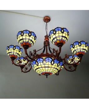 Supply European and American foreign trade export villa lighting wholesale Baohua Tiffany Hotel lobby European zinc alloy chandelier