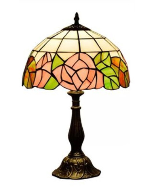 Colorful glass lighting, rural rose desk lamp, living room bedroom bedside lamp, warm desk lamp manufacturer wholesale