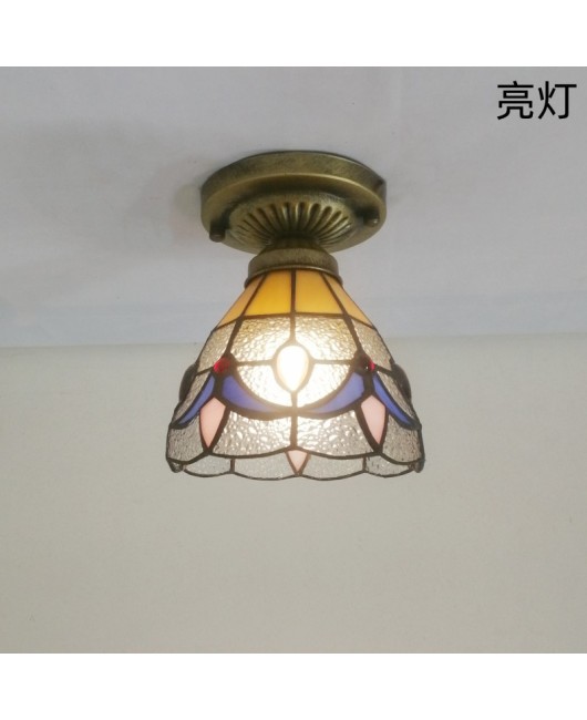 A dropshipping Baohua Tiffany European style corridor restaurant hotel balcony foyer decoration ceiling light cleaning